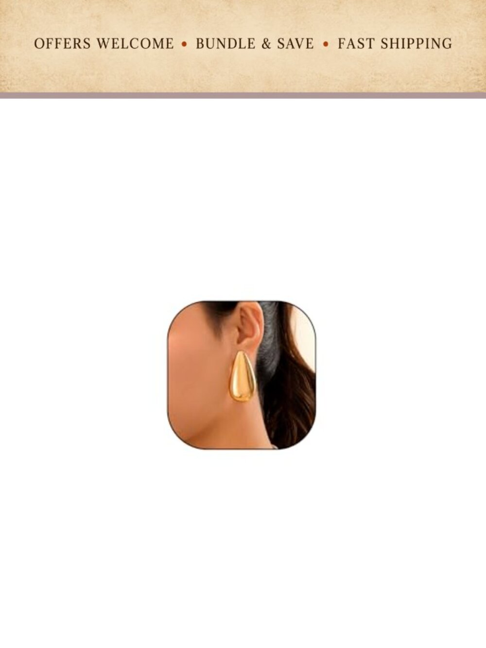 Gold Statement Dangle Earrings Women Hypoallergenic Geometric Drop Fashion